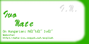 ivo mate business card
